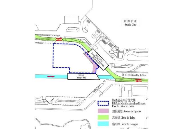 連接通道平面圖。